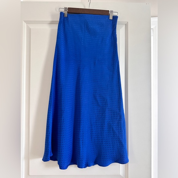 Blue midi length skirt - Picture 1 of 4